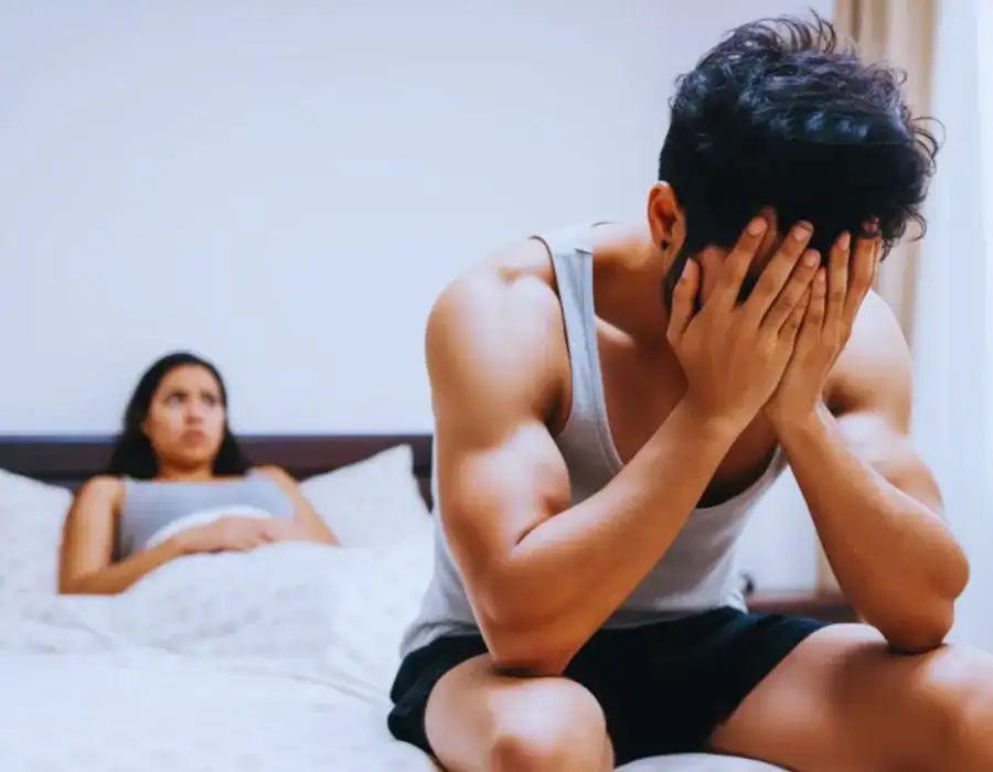 Image of upset man in need of erectile dysfunction treatment Woking