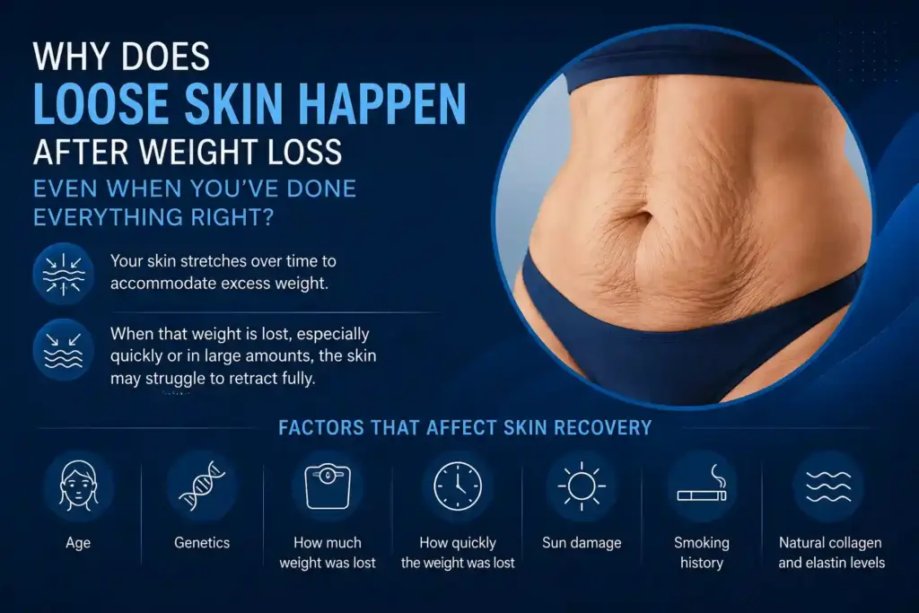 Why Does Loose Skin Happen After Weight Loss Even When You’ve Done Everything Right Woking?